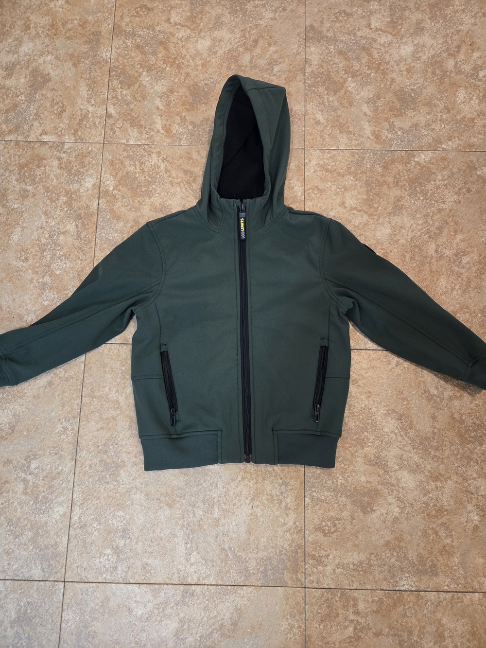 OVS Kids Green Full Zip Hooded Hoodie w/ Pockets, Unisex Kids Size 5-6Y